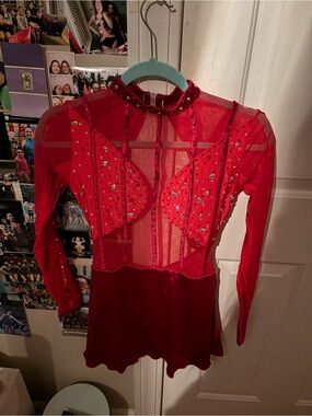 Red Custom LA Dance Designs costume